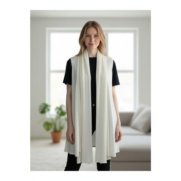 Alice + Olivia Women's Soft White Drape Front Long Cardigan XS NWT $297 - Picture 1 of 7